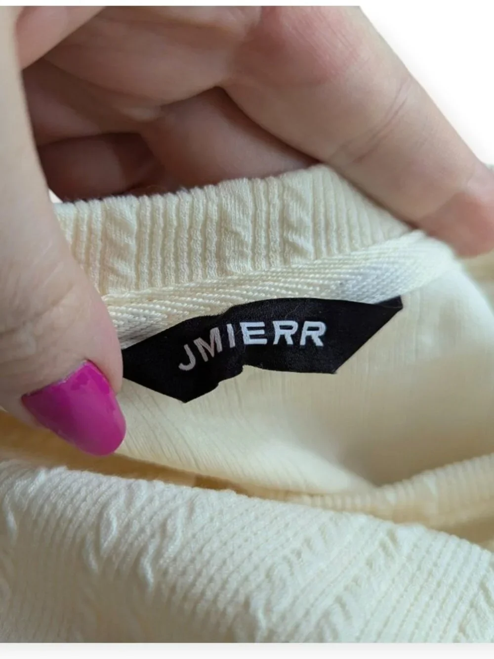 J Mierr Cream Long Sleeve Pull Over Lightweight Sweater Men's Size XXL